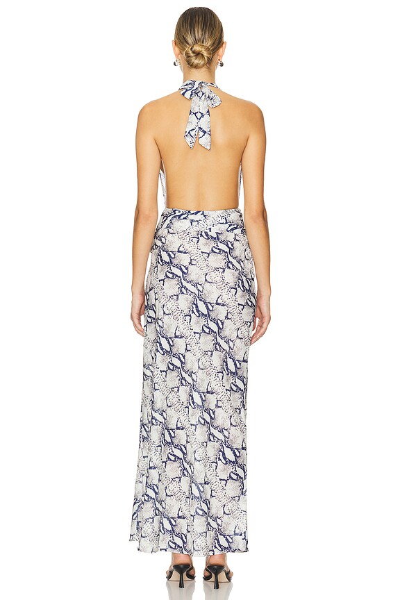 Superdown Cynthia Maxi Dress In Snake Multi