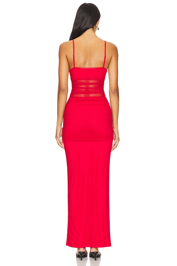 Superdown Celeste Maxi Dress In Red