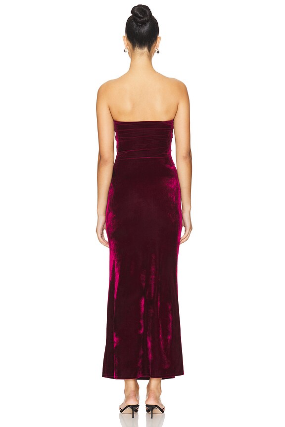 Superdown Luciana Maxi Dress In Wine