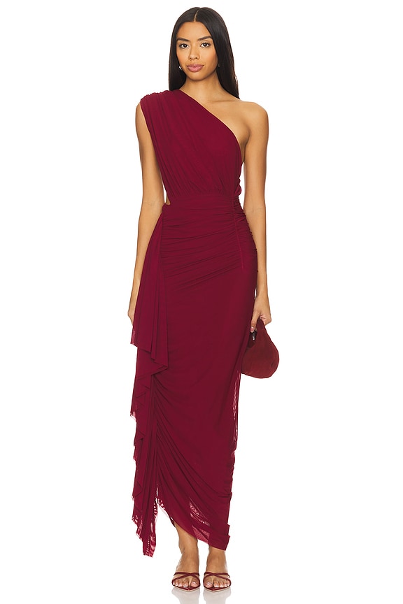 Image 1 of Juliet Midi Dress in Oxblood