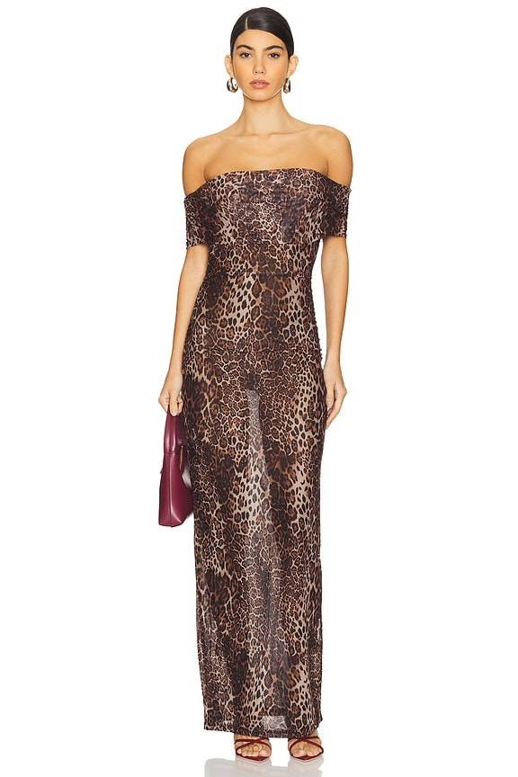 Image 1 of Niko Maxi Dress in Brown Multi