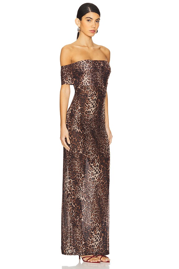 Superdown Niko Maxi Dress In Brown Multi