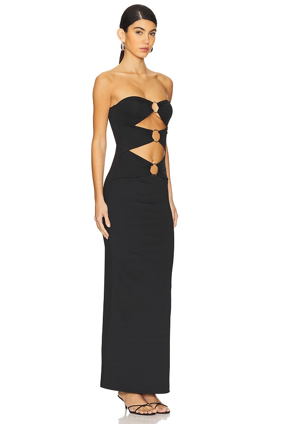 Superdown Luciana Maxi Dress In Black