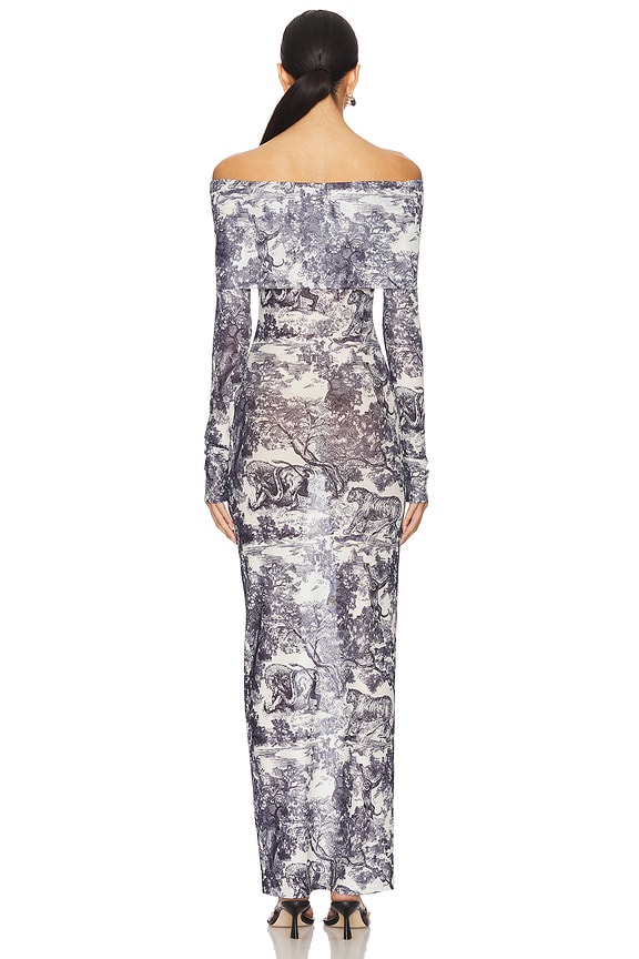 Superdown Karasi Maxi Dress In Navy & White
