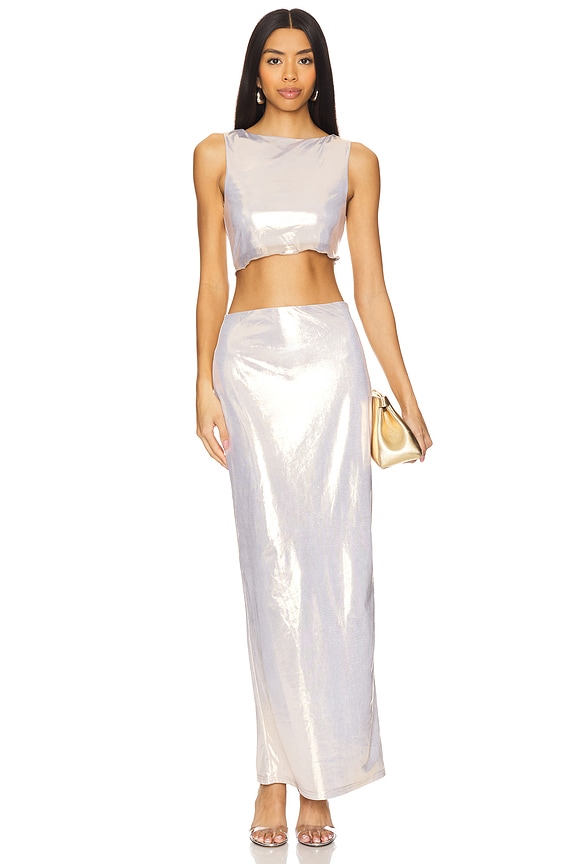 Image 1 of Pearl Maxi Set in Pale Gold