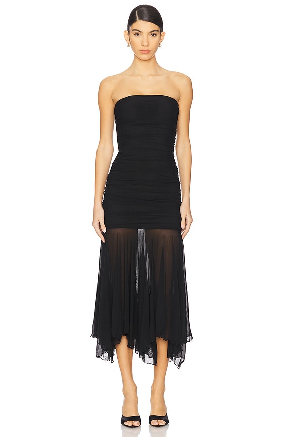 Image 1 of Amaris Strapless Dress in Black