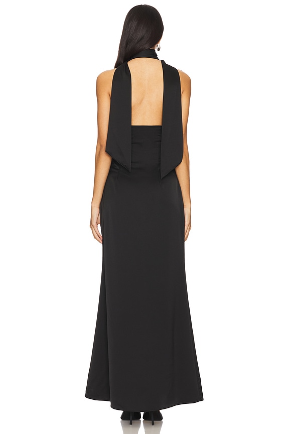 Superdown Bethany Halter Gown In Black
