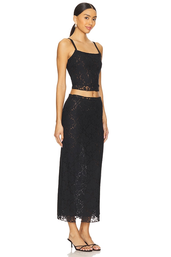 Superdown Amalie Skirt Set In Black