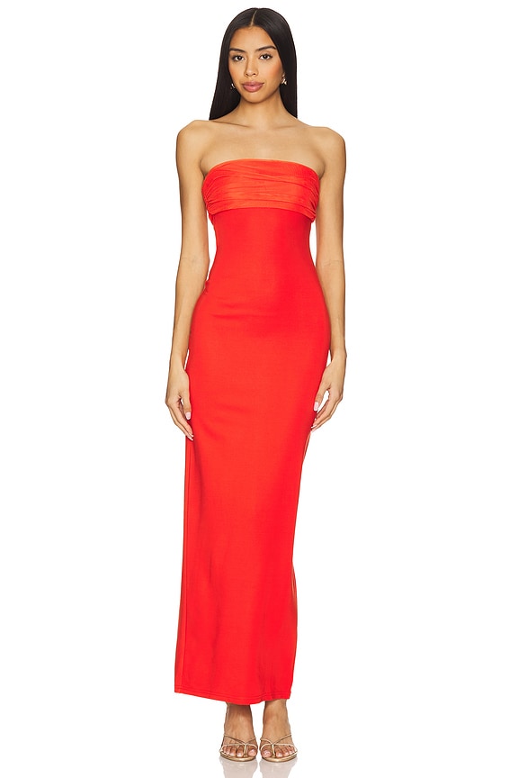 Superdown Tierra Maxi Dress In Red