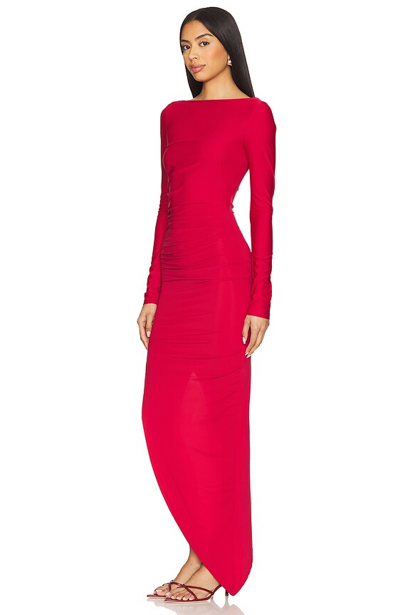 Superdown Milly Maxi Dress In Dark Red