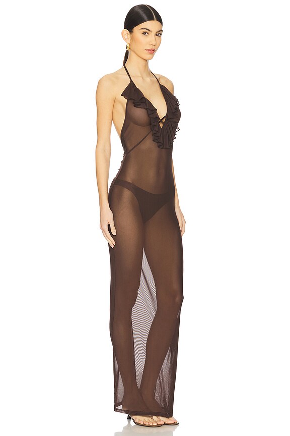 Superdown Alazane Maxi Dress In Brown