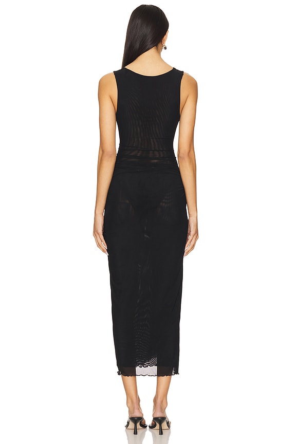 Superdown Nelly Sheer Maxi Dress In Black