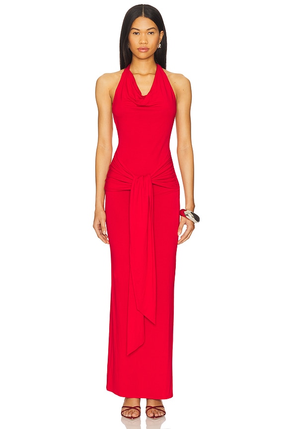 view 1 of 3 Mariza Halter Maxi Dress in Red
