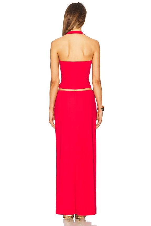 Superdown Normi Skirt Set In Red
