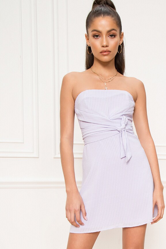 Image 1 of Jency Wrap Tube Dress in Lavender