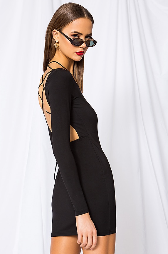 Image 1 of Kirra Strappy Back Dress in Black