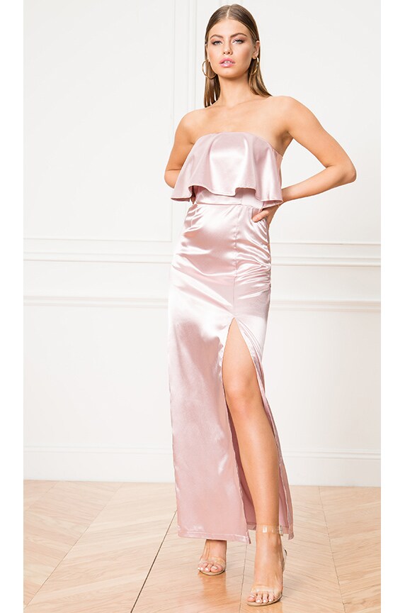 Image 1 of Lyna Strapless Maxi Dress in Blush