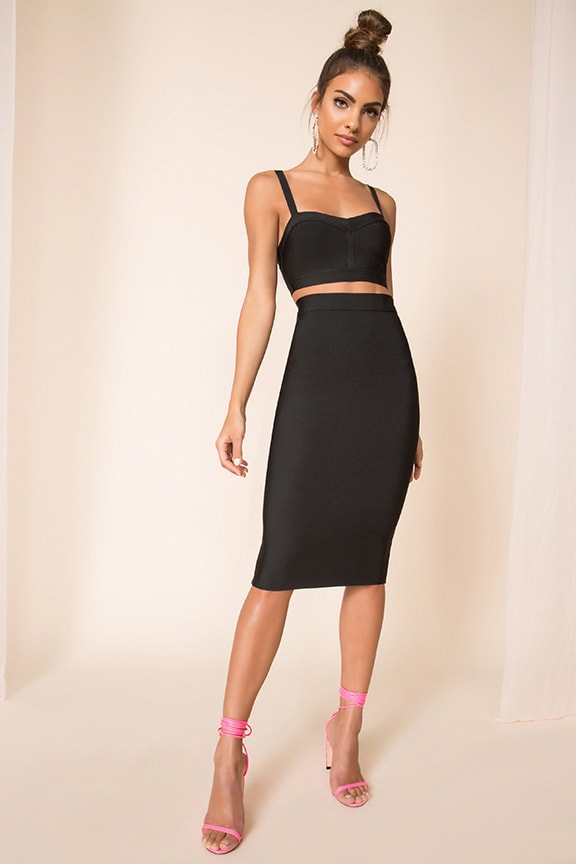 Shop Superdown Emilia Skirt Set In Black