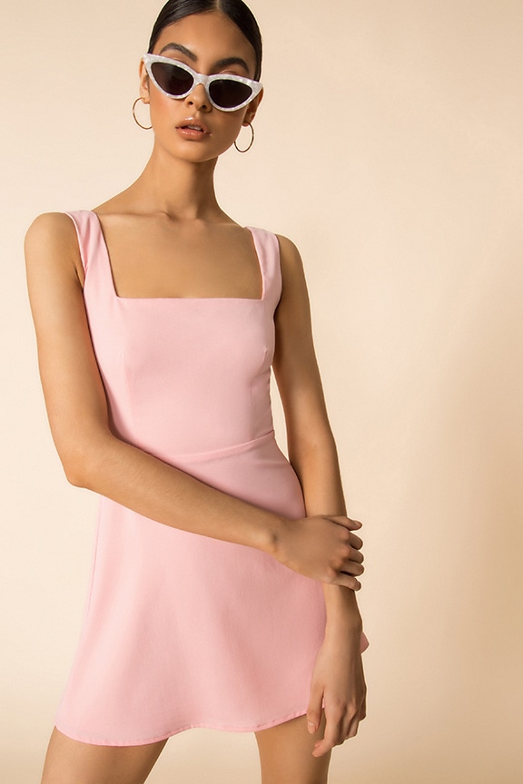 Image 1 of Starla Mini Dress in Pink in Blush
