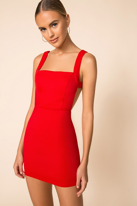 Image 1 of Suzie Open Back Dress in Red