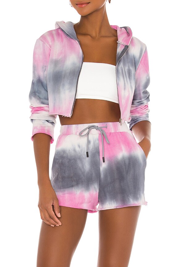 Image 1 of Charli Fleece Shorts in Pink Multi
