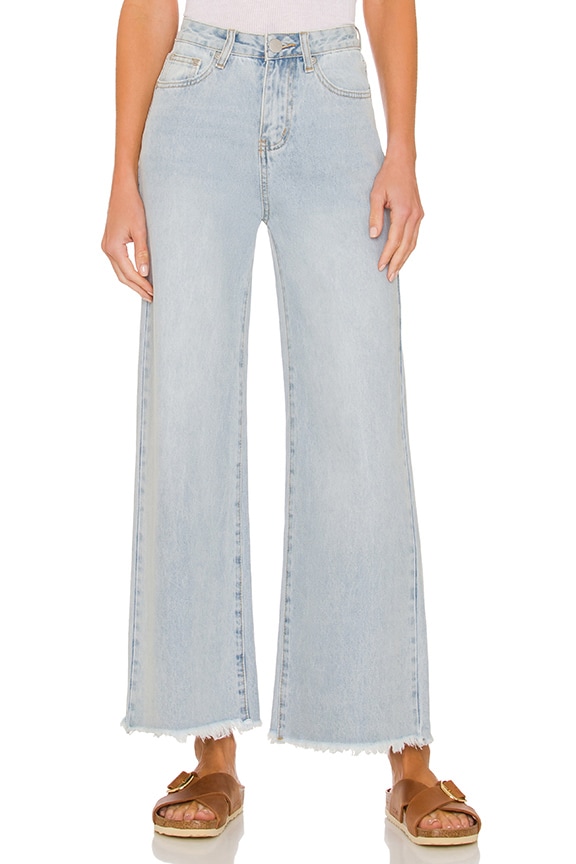 Image 1 of Lucy Crop Flare Jeans in Light Vintage Indigo