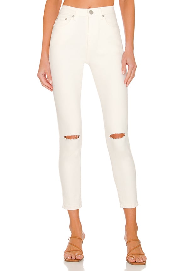 Image 1 of Mandy Slit Knee Jean in Off White