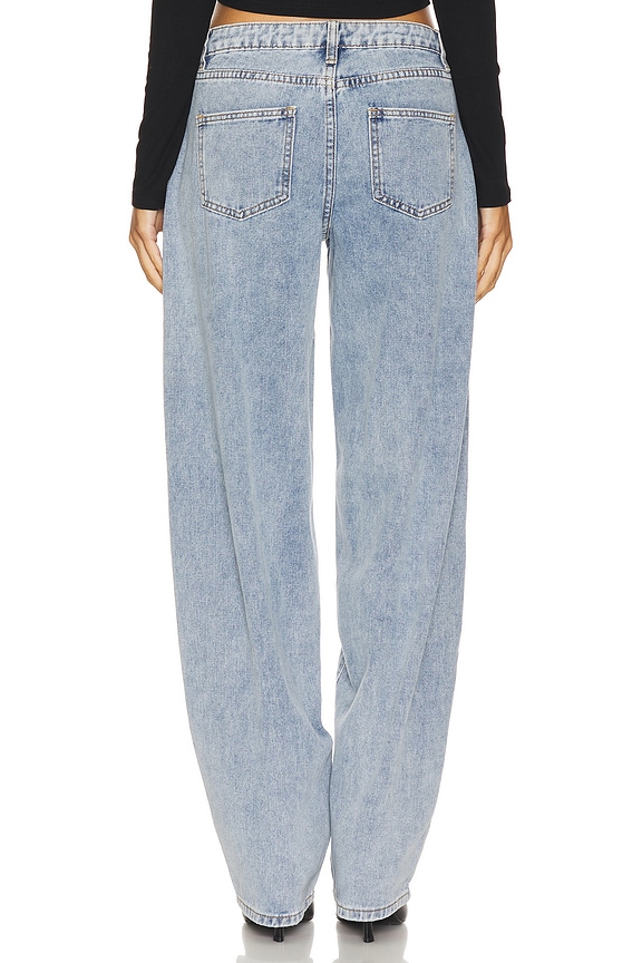 Superdown Roxanna Horseshoe Jean In Light Blue Wash