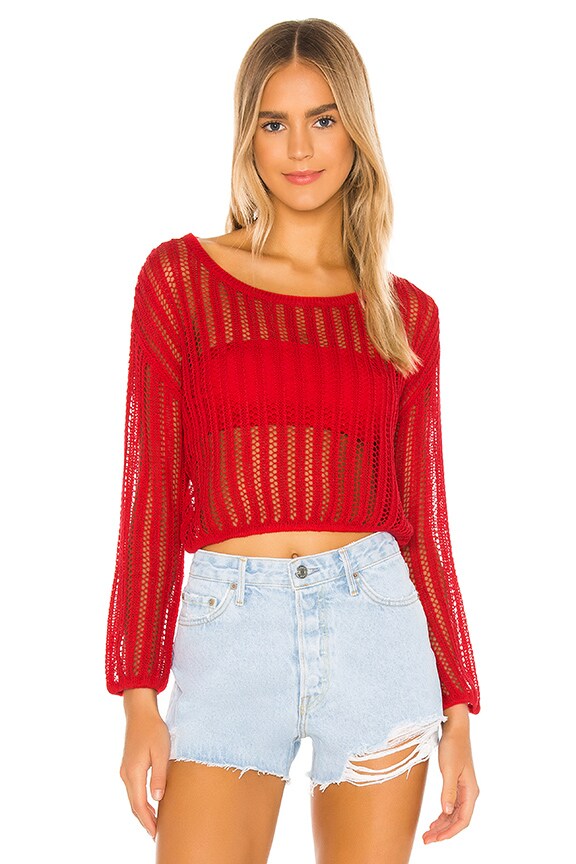 Image 1 of Emilee Knit Sweater in Red