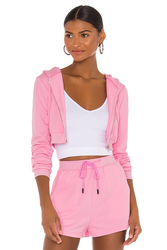 Image 1 of Danna Crop Hoodie in Pink