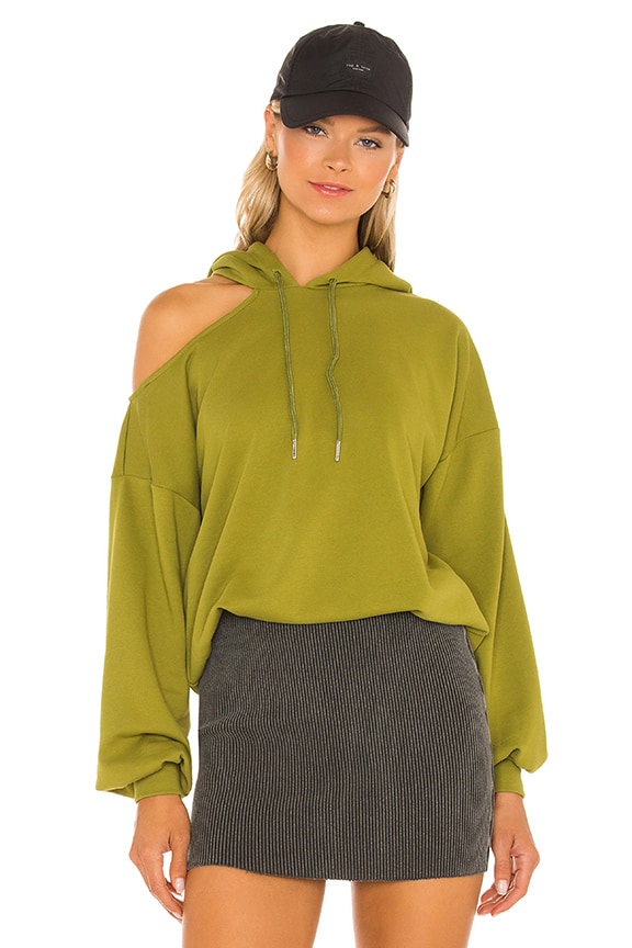 Image 1 of Marine Cut Out Hoodie in Green