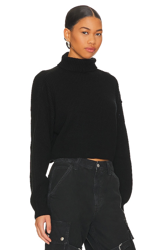 Shop Superdown Madison Turtleneck Sweater In Black