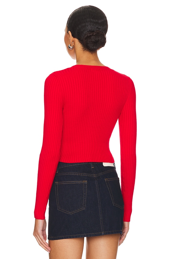Superdown Nichole Cropped Sweater In Red
