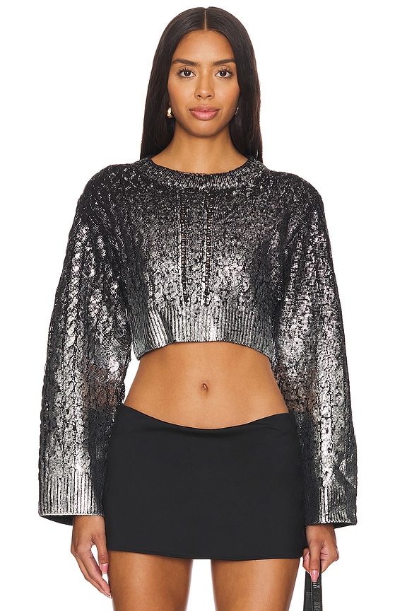 Image 1 of Jaelyn Sweater in Black Metallic