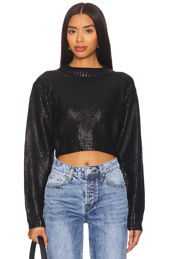 Image 1 of Elaine Metallic Sweater in Black Metallic