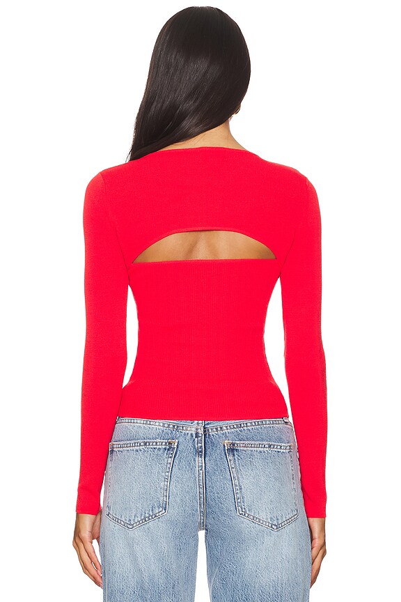 Superdown Kenzie Knit Top In Cherry