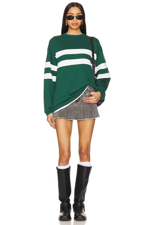 Superdown Jordy Oversized Crewneck In Green