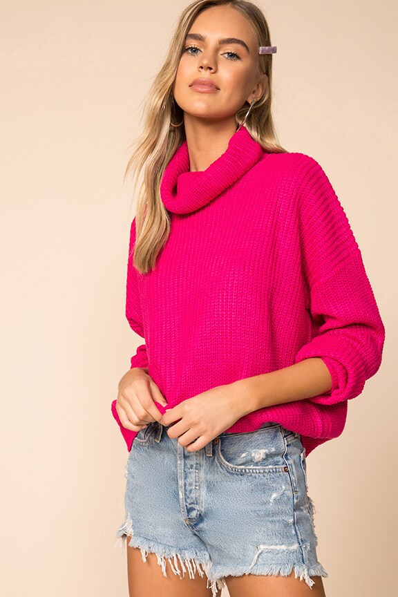 Image 1 of Lira Turtleneck Sweater in Pink
