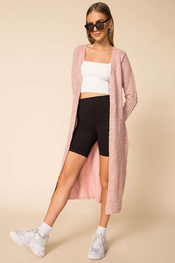 Image 1 of Lucy Long Cardigan in Rose