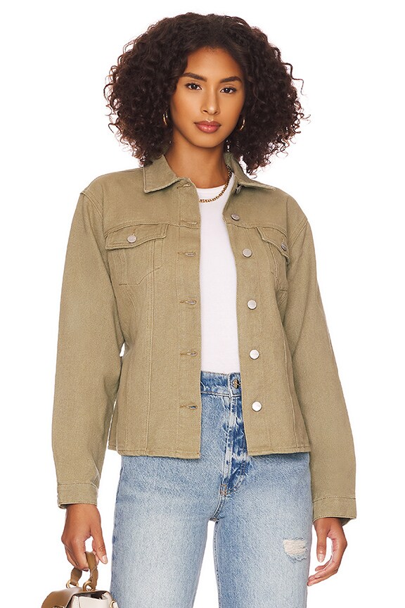 Image 1 of Clarissa Belted Jacket in Green