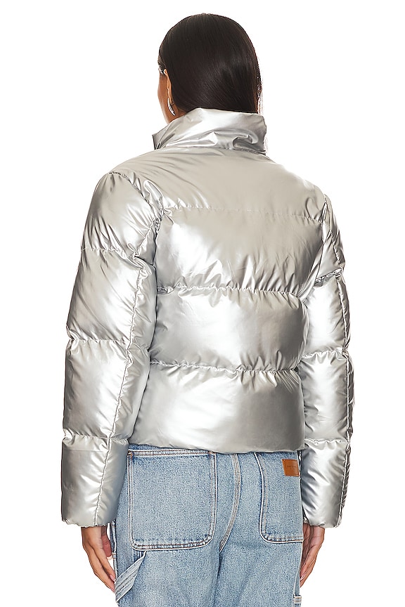 Shop Superdown Missy Puffer Jacket In Silver