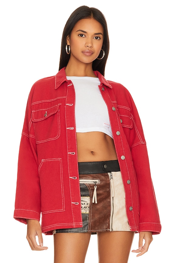 ZARA Denim Jeans Short Cropped Jacket Puff Sleeves Shoulders Alexis Rose S  | eBay