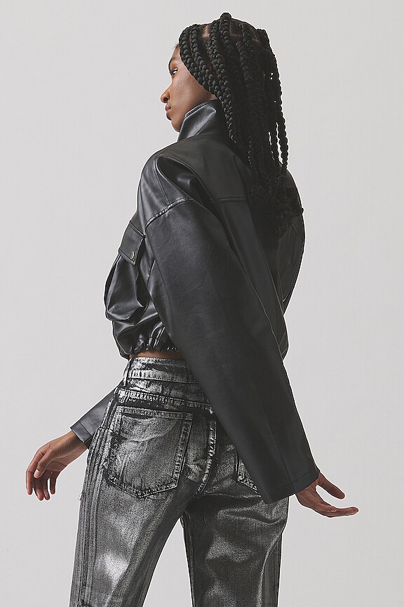 Superdown Katie Faux Leather Jacket In Black