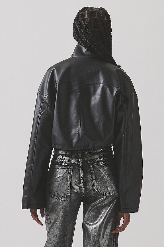 Superdown Katie Faux Leather Jacket In Black