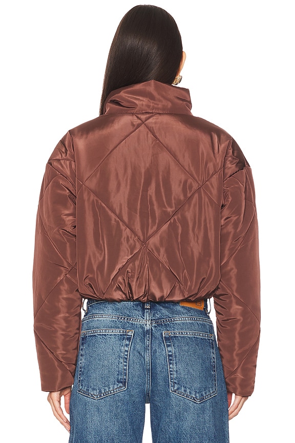 Superdown Rania Cropped Jacket In Brown