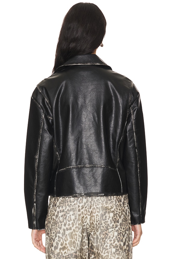 Superdown Lana Faux Leather Jacket In Black