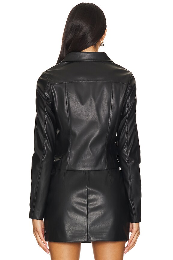 Superdown Haydenn Faux Leather Jacket In Black