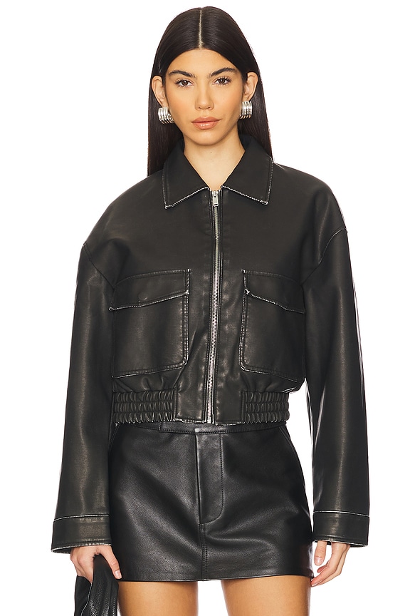 SUPERDOWN LOLO FAUX LEATHER JACKET