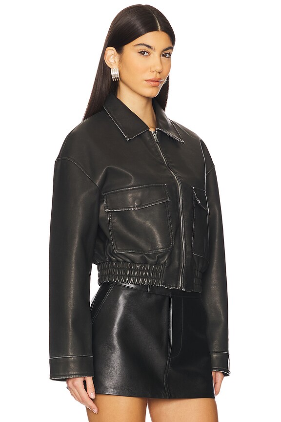 SUPERDOWN LOLO FAUX LEATHER JACKET