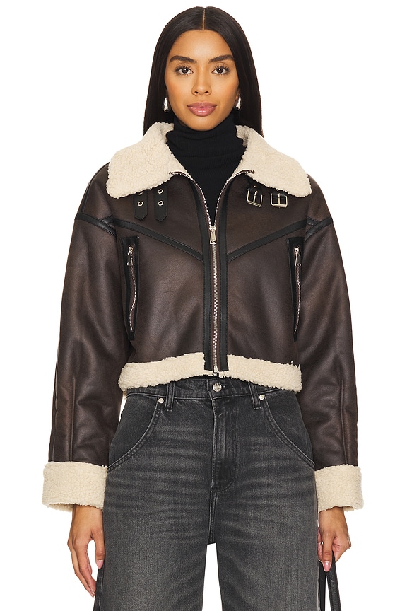 Superdown Amelia Faux Leather Jacket
